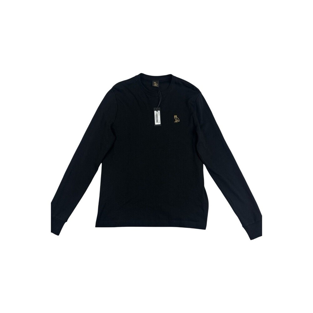 OVO Octobers Very Own Shirt Mens Size M Black Long Sleeve Pullover Owl Logo